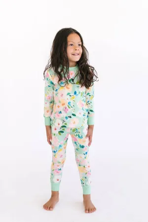 2 Piece Pajama Set in Watercolor Floral