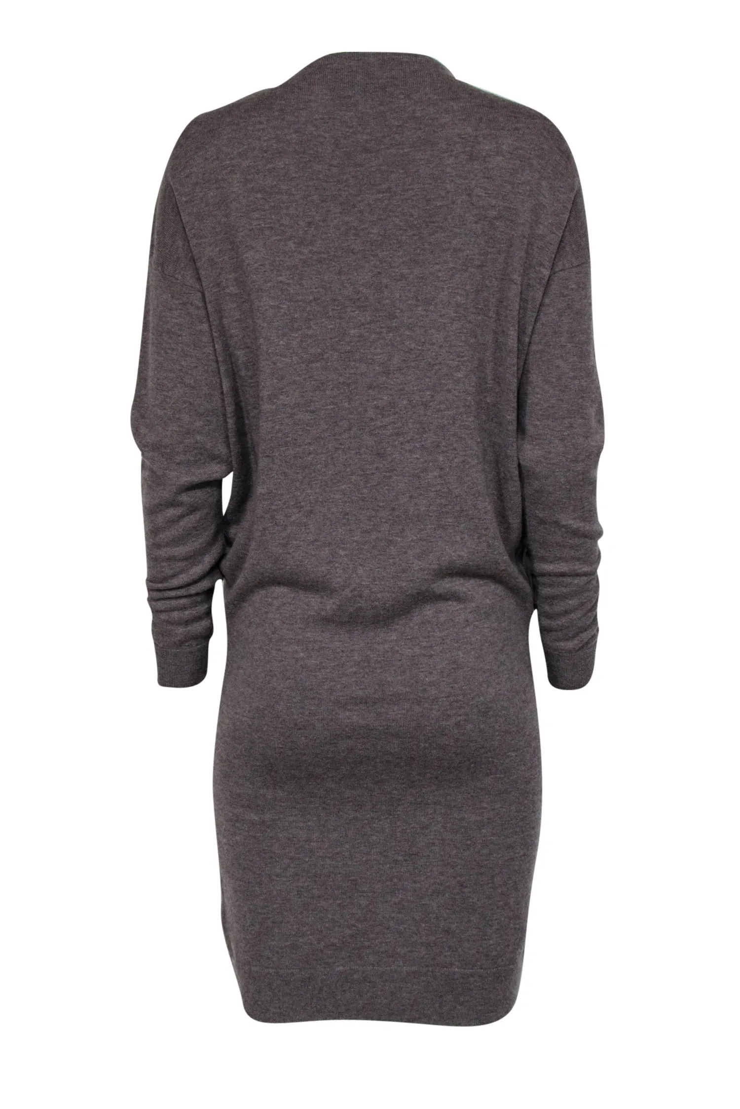 All Saints - Light Brown Cashmere Blend Drop Waist Sweater Dress w/ Envelope Hem Sz 6