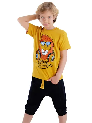 arslan erkek çocuk t-shirt kapri şort takim