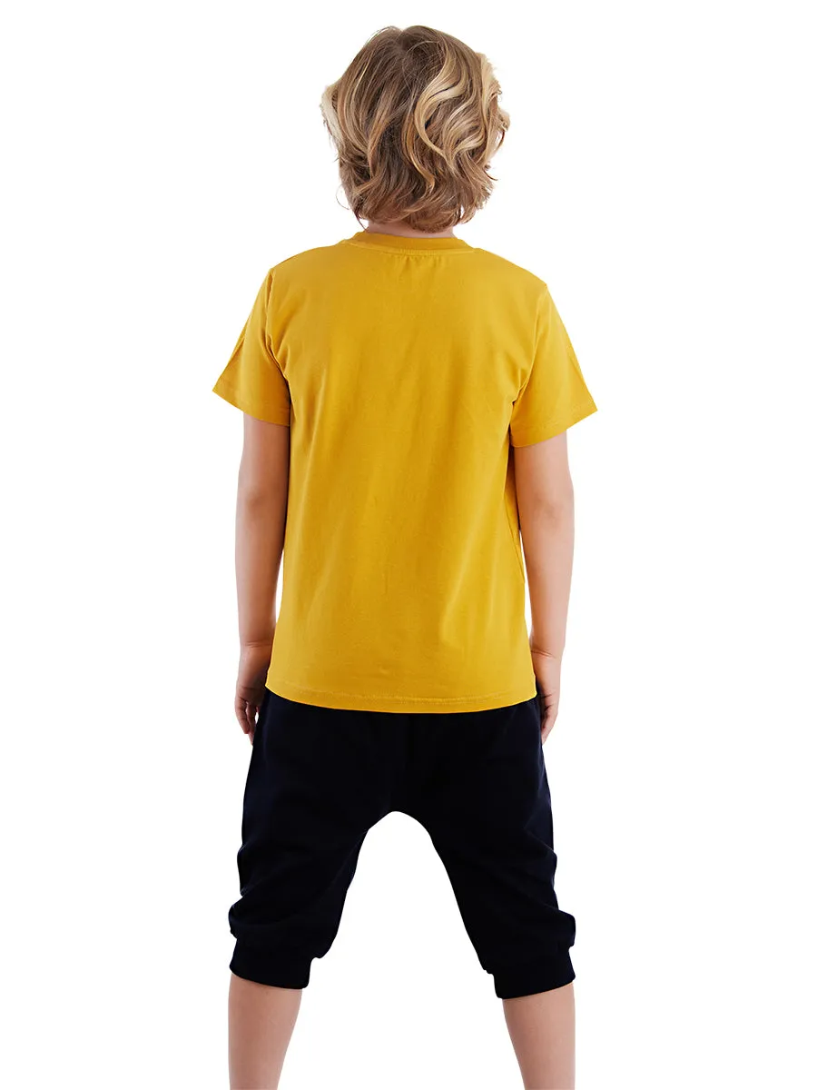 arslan erkek çocuk t-shirt kapri şort takim