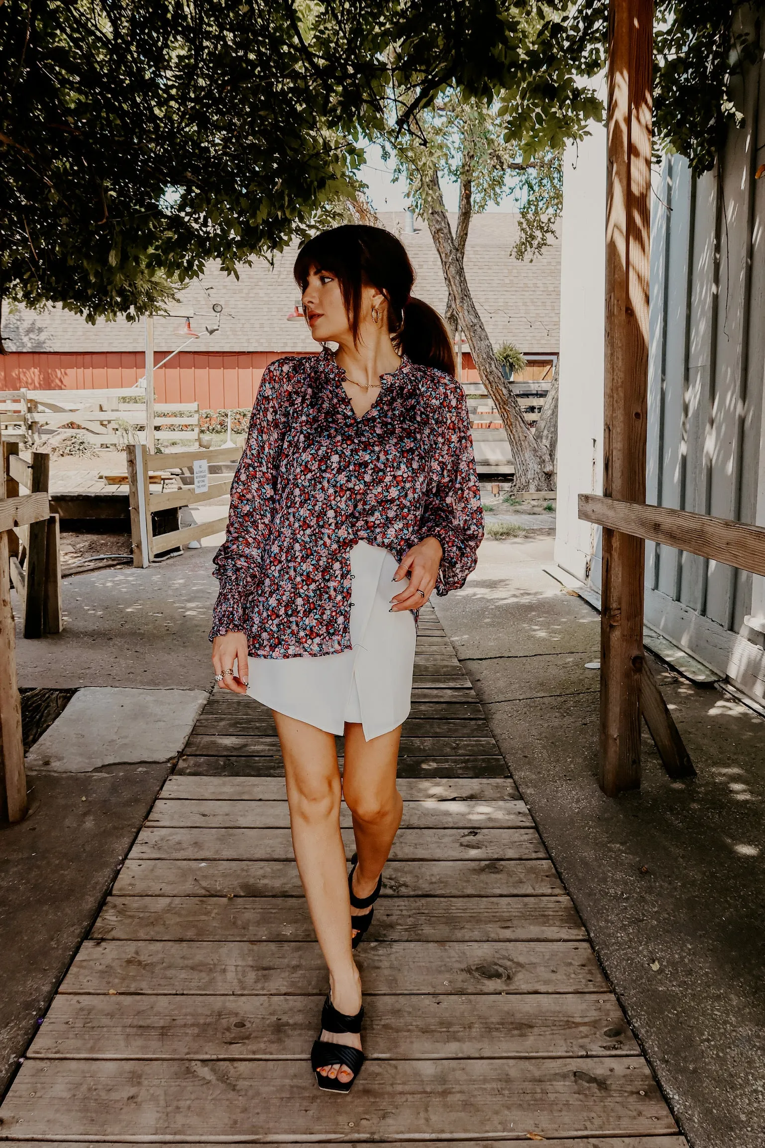 Buddylove Haddie Long Sleeve Blouse - Passion Punch