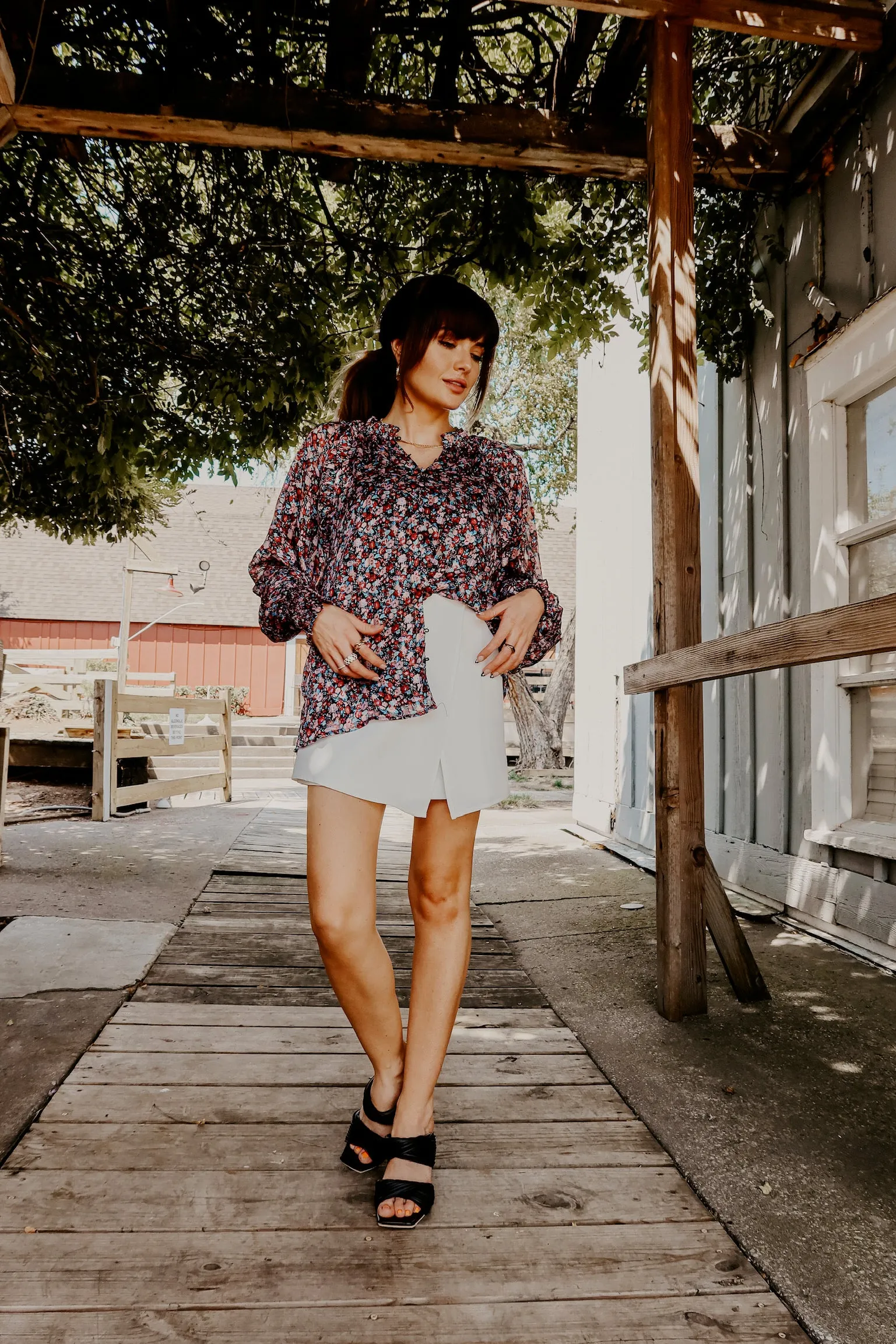 Buddylove Haddie Long Sleeve Blouse - Passion Punch