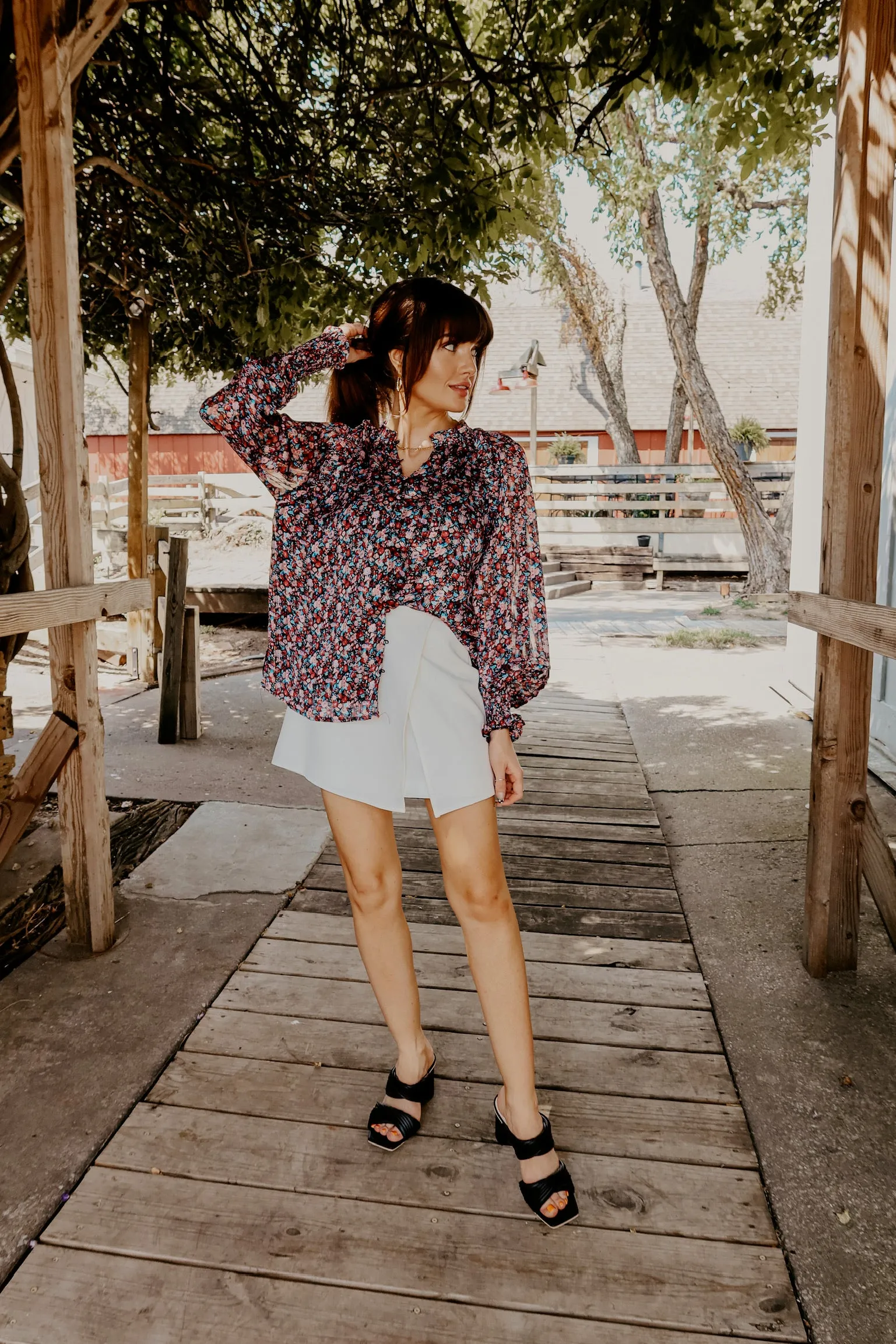 Buddylove Haddie Long Sleeve Blouse - Passion Punch