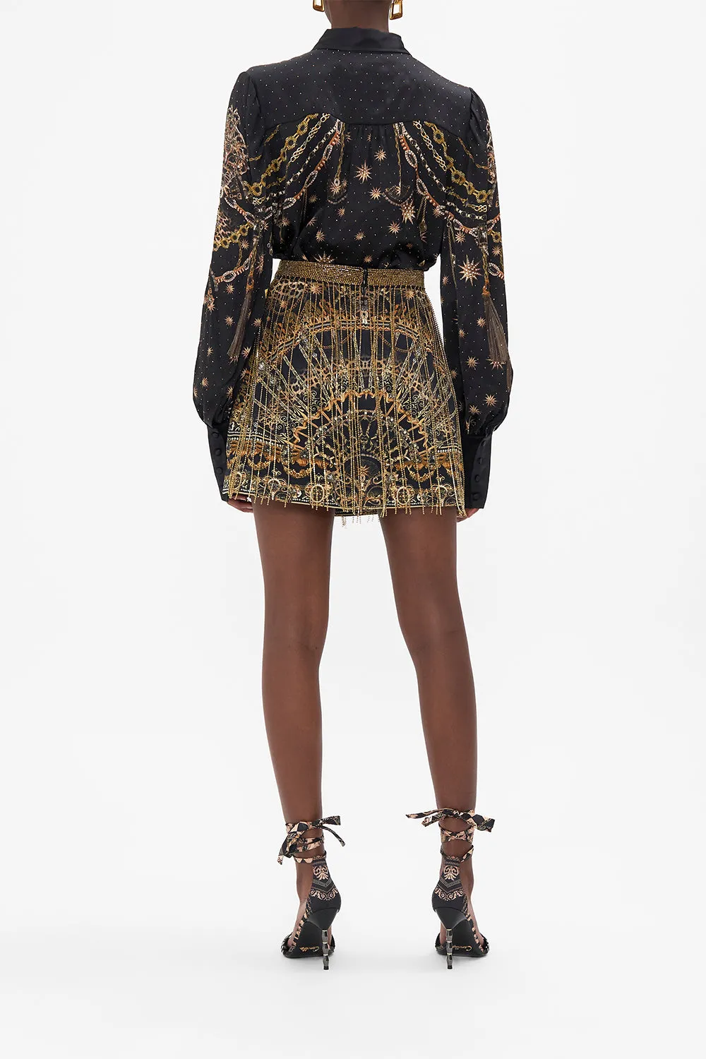 BUTTON THROUGH BLOUSON SLEEVE BLOUSE SOUL OF A STAR GAZER