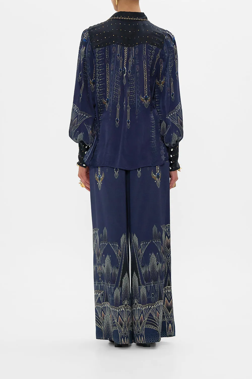 BUTTON THROUGH BLOUSON SLEEVE BLOUSE THE EGYPT EFFECT