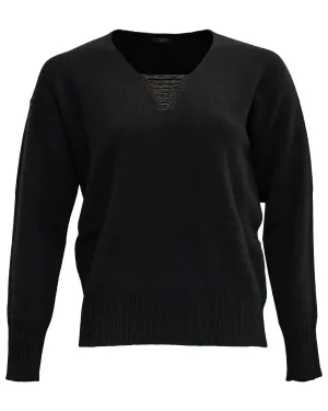 Chain Detail Wool Blend Pullover
