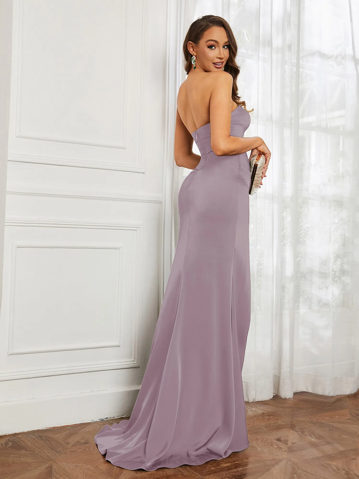 Classic Off-The-Shoulder Mermaid Prom Dress Dusk