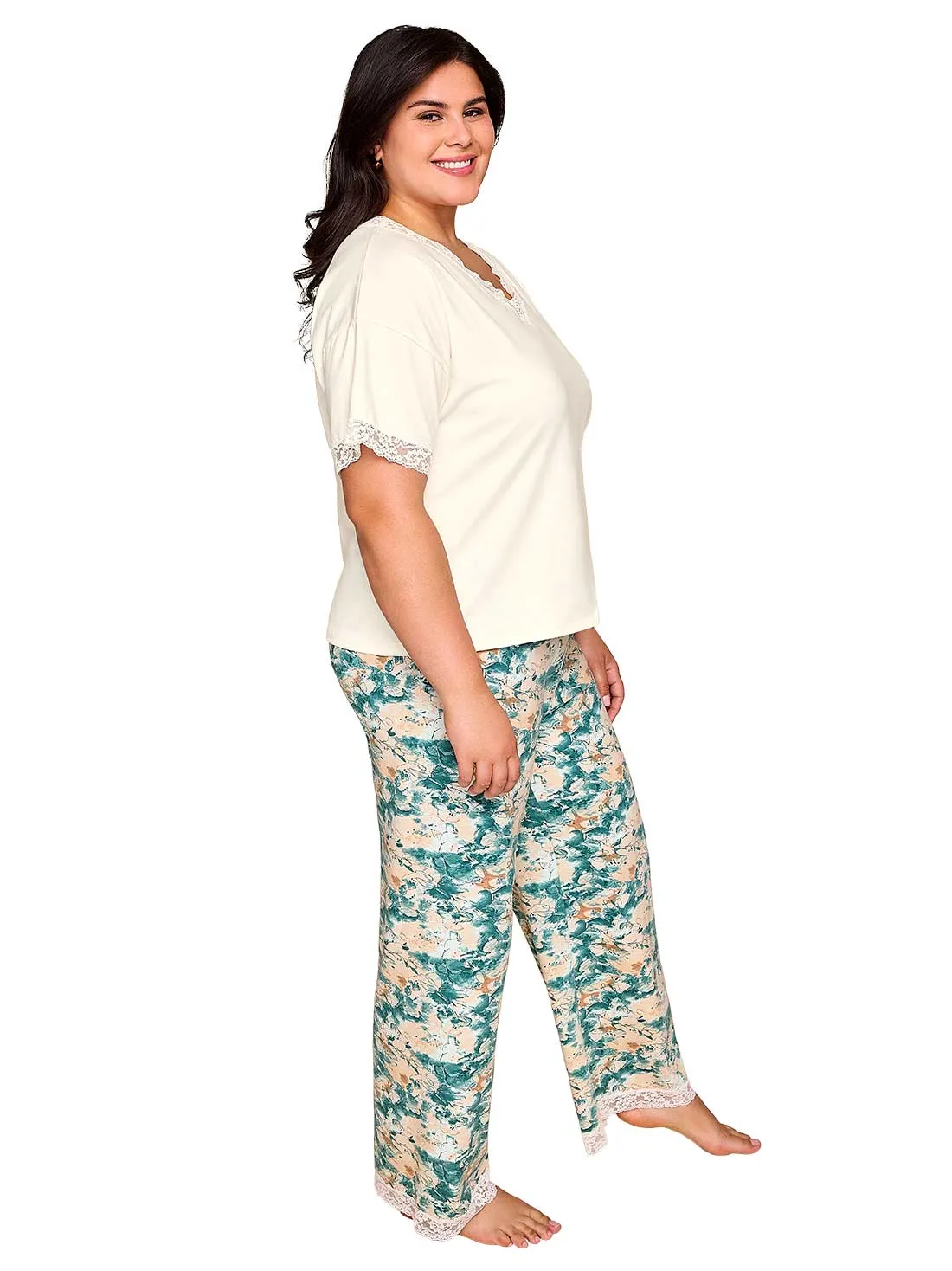 Cotton long pajama set 77128
