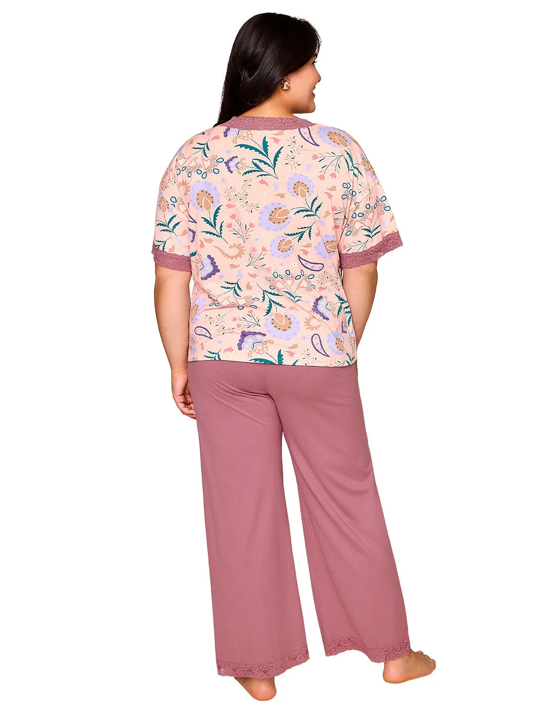 Cotton long pajama set 77128