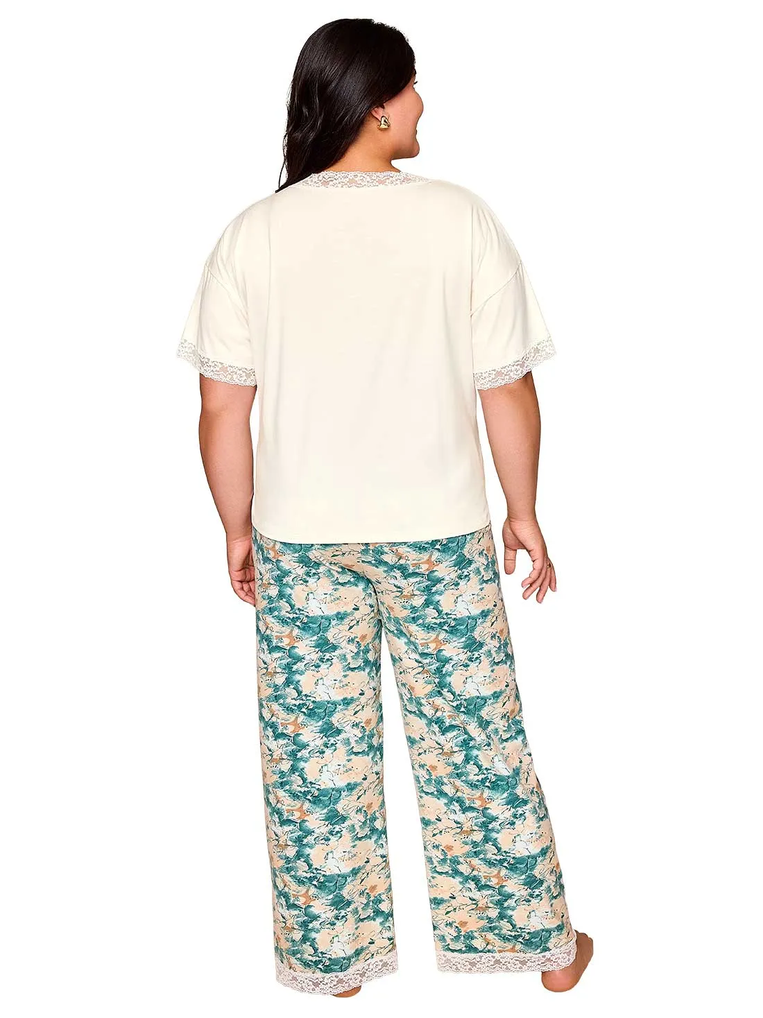 Cotton long pajama set 77128