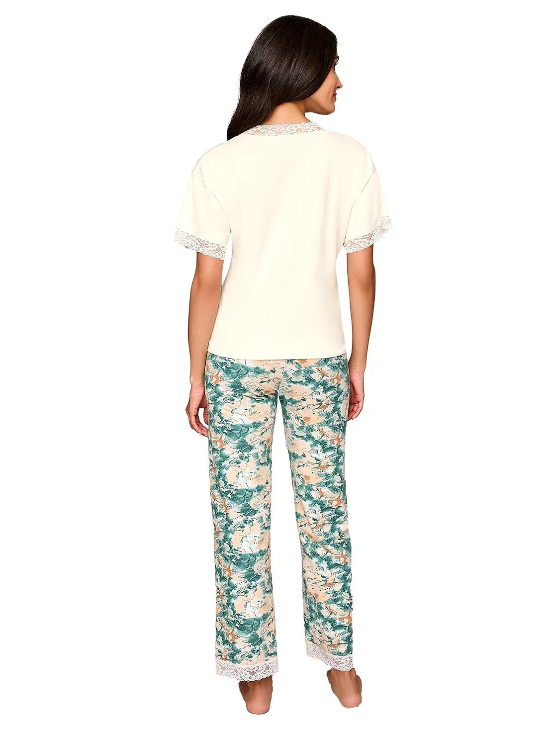 Cotton long pajama set 77128