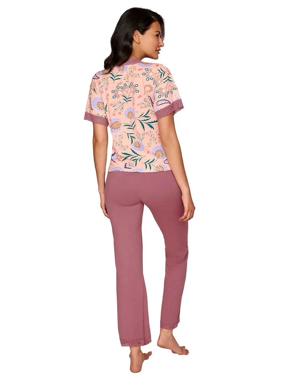 Cotton long pajama set 77128