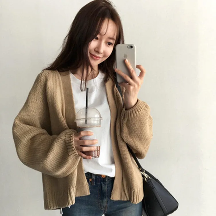 Cozy Comfort: Copper Blend Cardigan Sweater