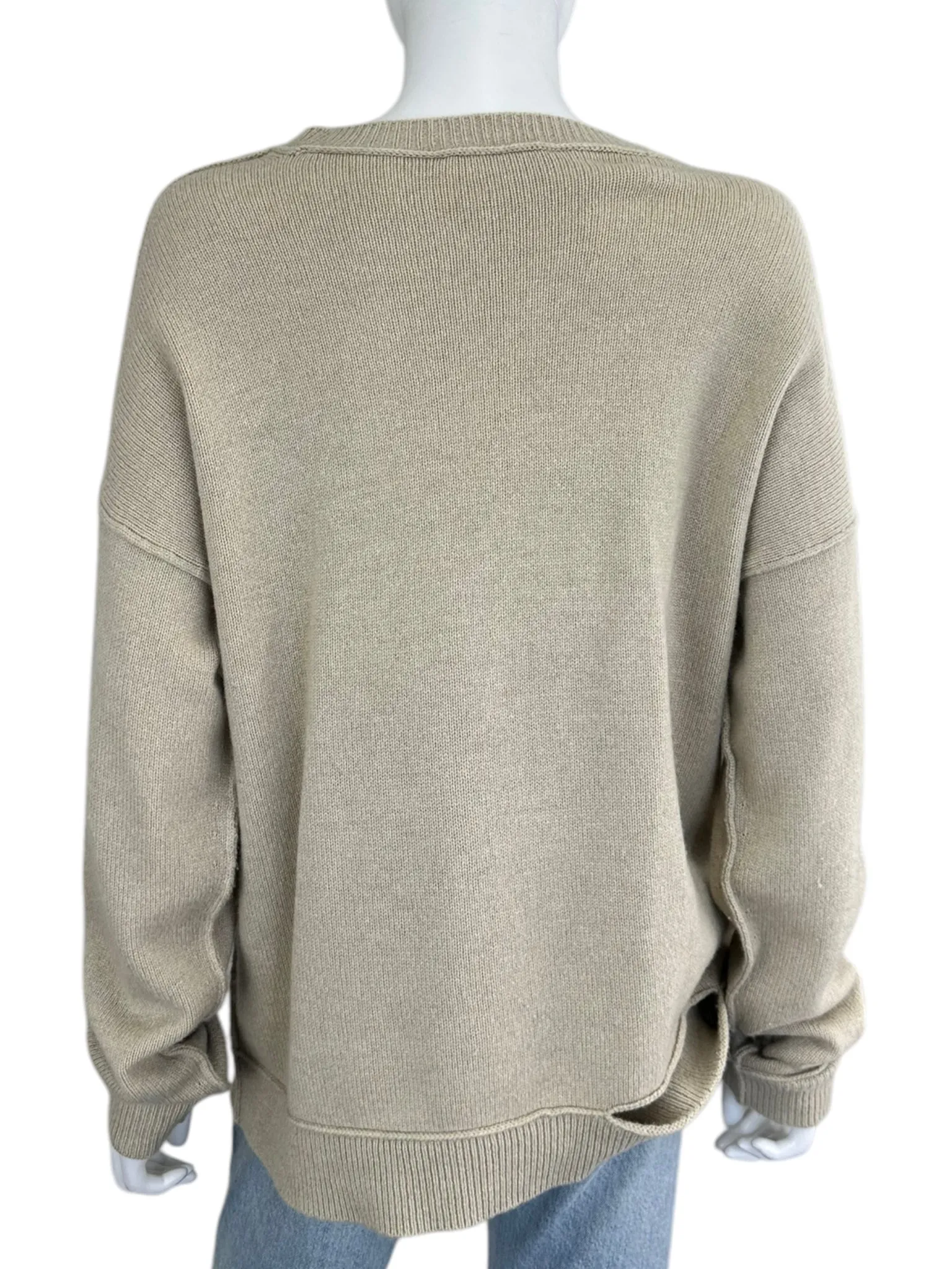 EILEEN FISHER Beige Italian Yarn Wool Cashmere Blend Sweater Size S