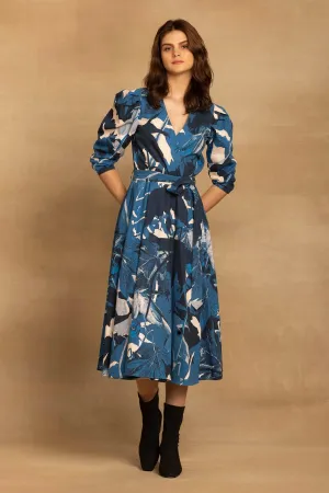 Floral Wrap Midi Dress