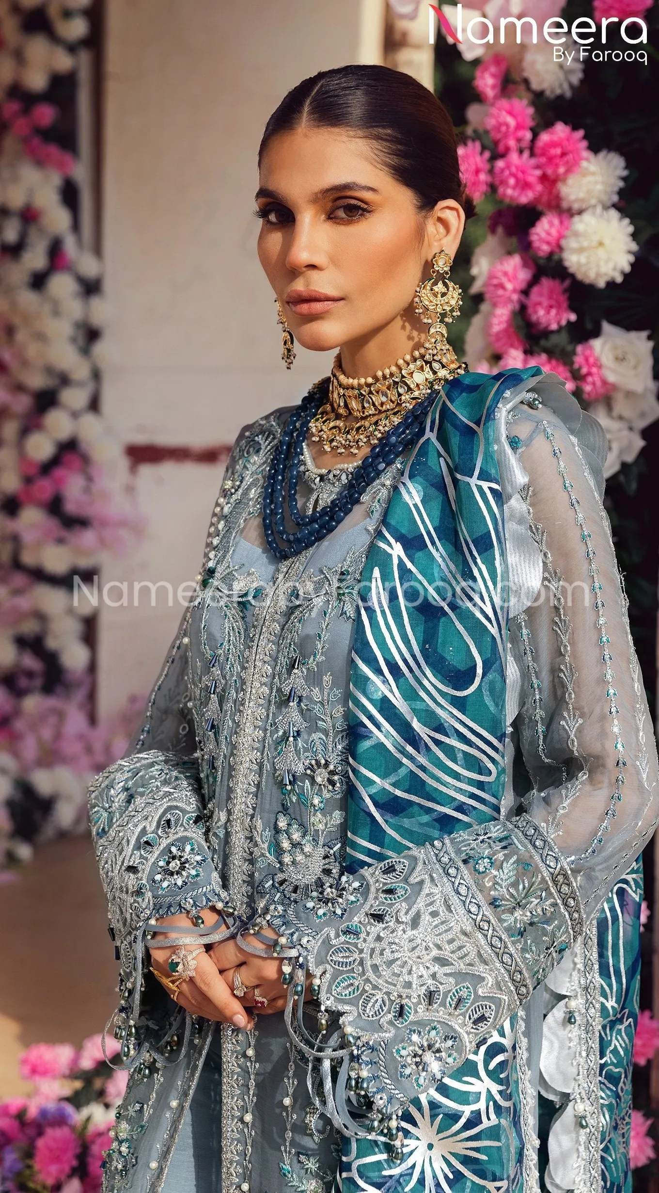 Formal Chiffon Dress by Pakistani Designers #PF253