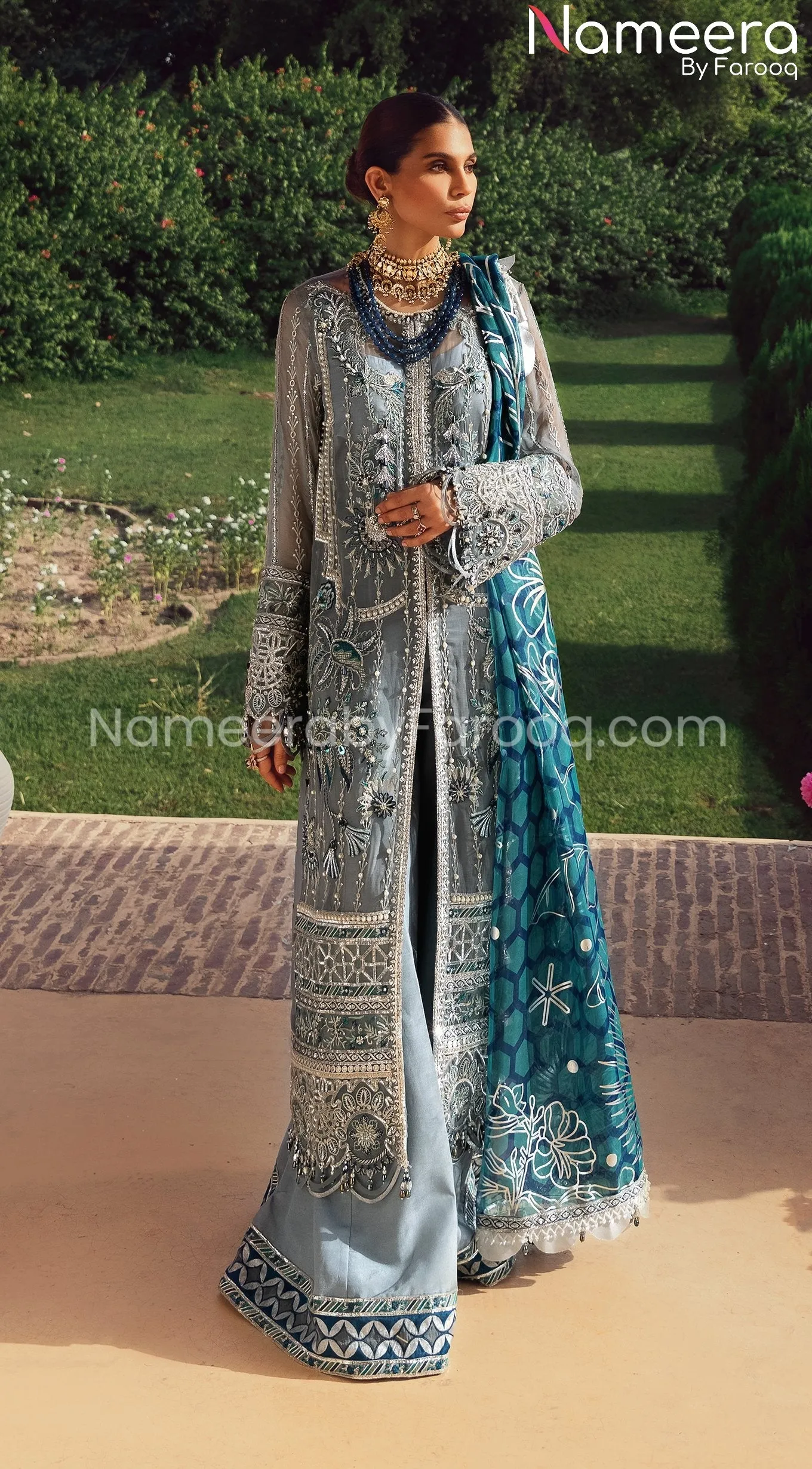 Formal Chiffon Dress by Pakistani Designers #PF253