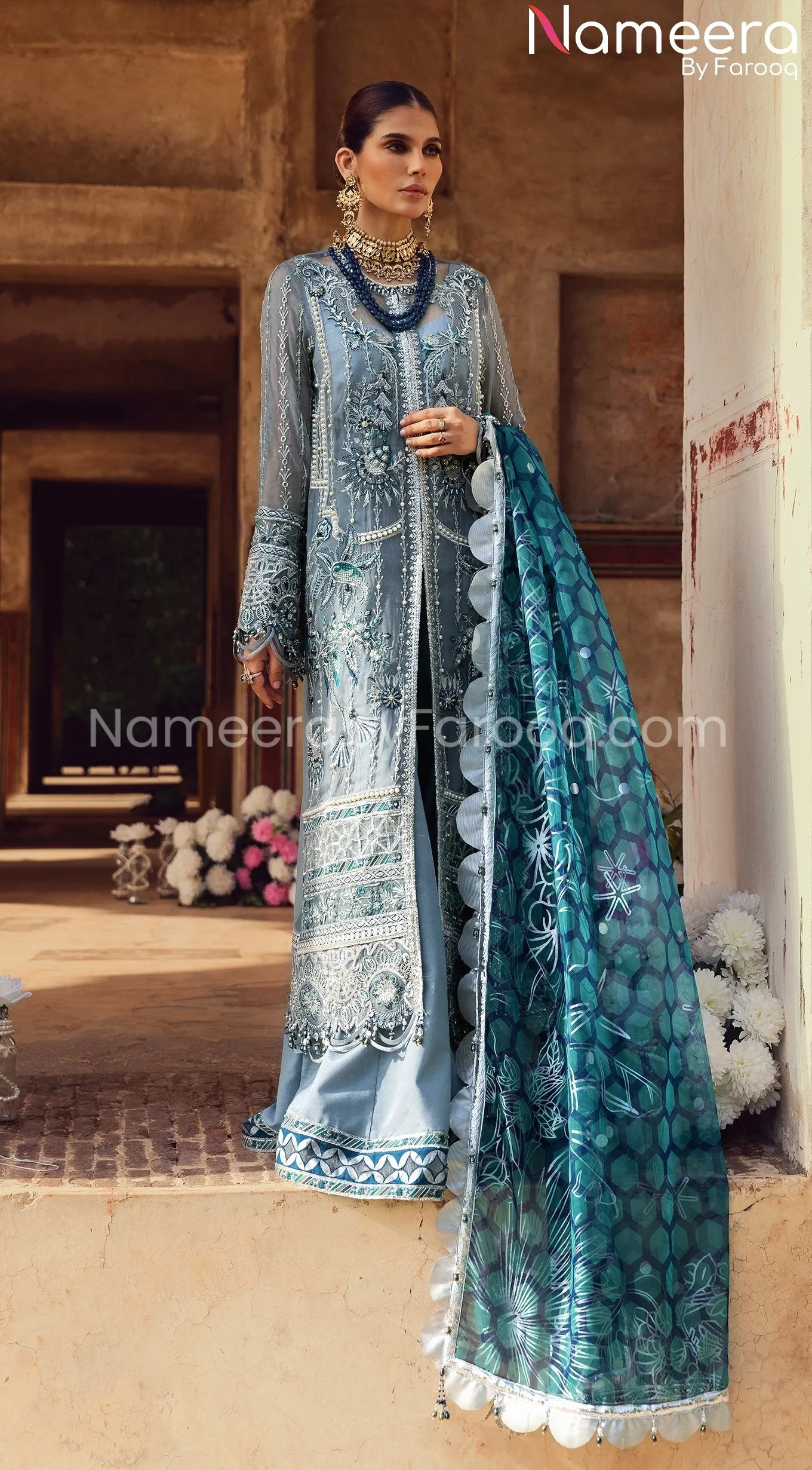 Formal Chiffon Dress by Pakistani Designers #PF253