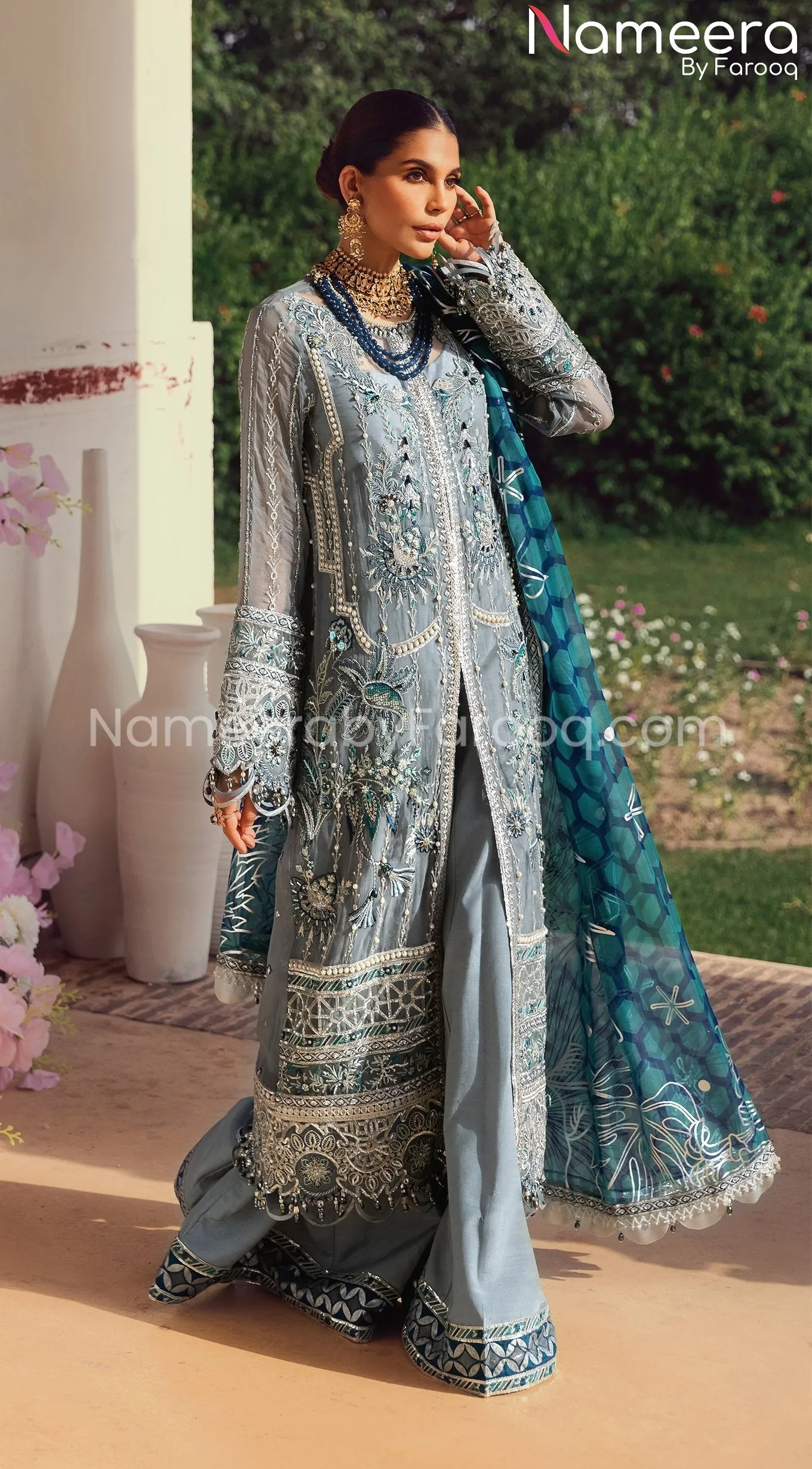 Formal Chiffon Dress by Pakistani Designers #PF253