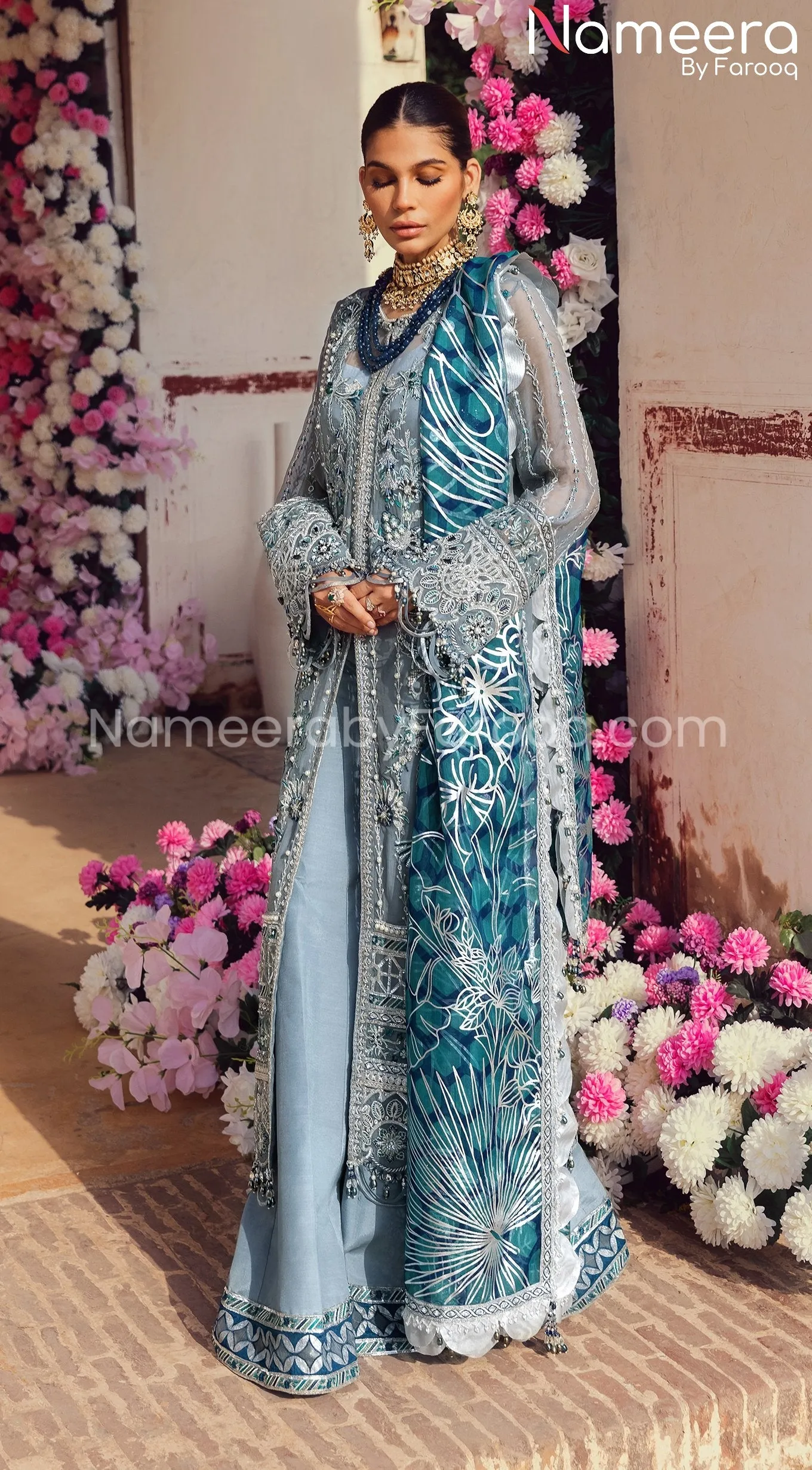 Formal Chiffon Dress by Pakistani Designers #PF253