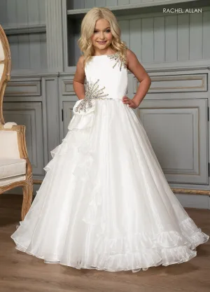 Girl's Sleeveless Ruffled Gown by Rachel Allan 10266