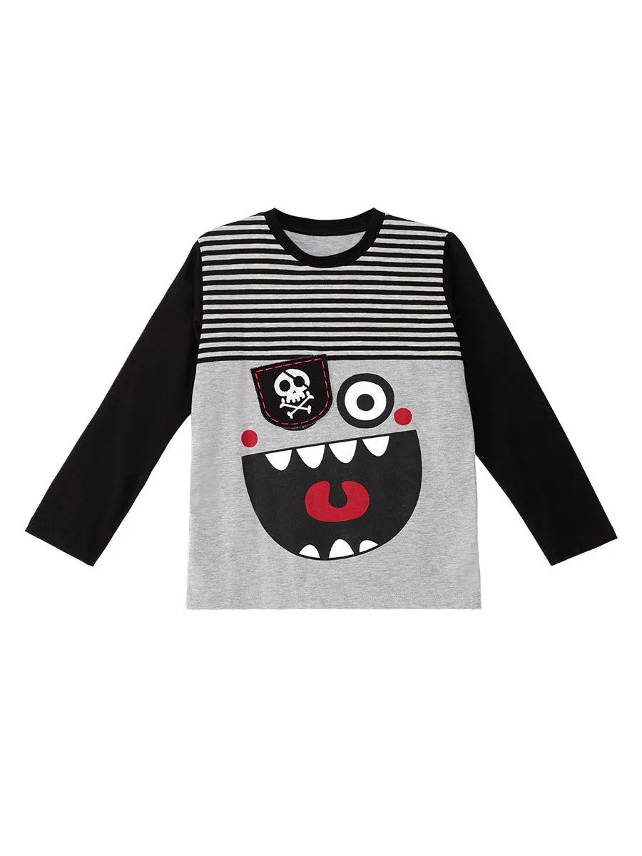 çizgili korsan erkek çocuk t-shirt pantolon takim