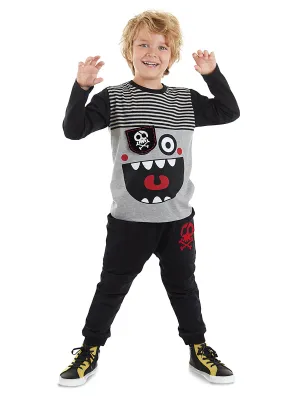 çizgili korsan erkek çocuk t-shirt pantolon takim