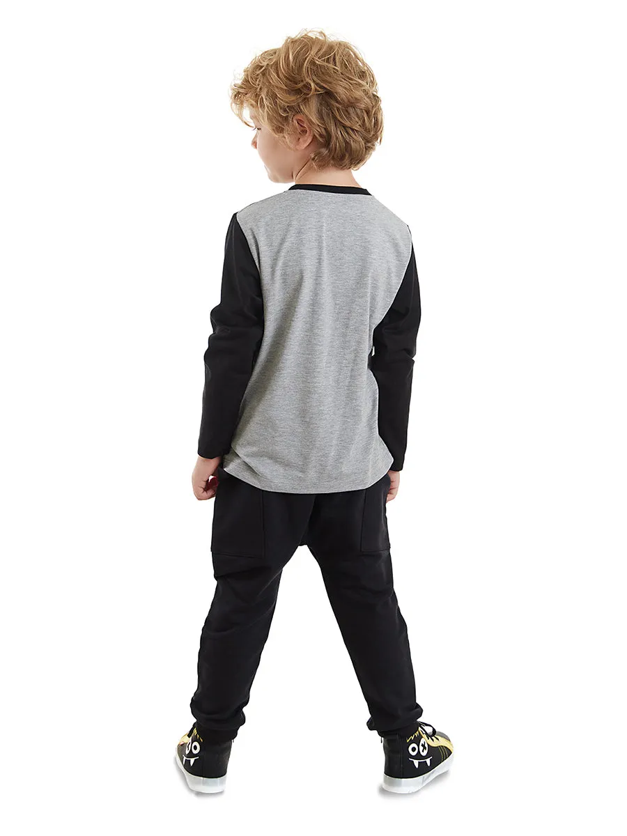 çizgili korsan erkek çocuk t-shirt pantolon takim
