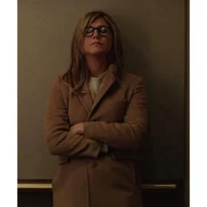 Jennifer Aniston Brown Wool Coat