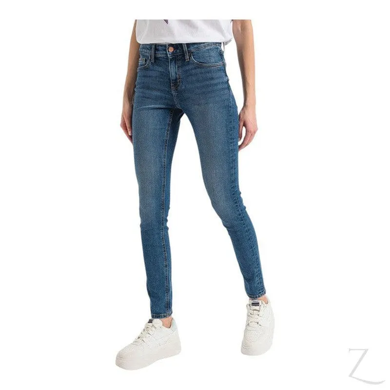 Ladies Super Strong Stretchy Skinny Denim Jeans | Plain | "Roo"