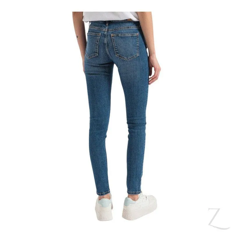 Ladies Super Strong Stretchy Skinny Denim Jeans | Plain | "Roo"