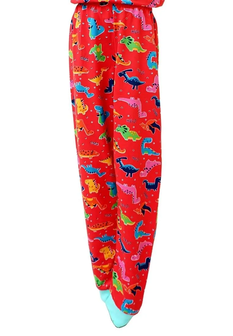 Landmark Short Sleeves and Pajama Set - Red