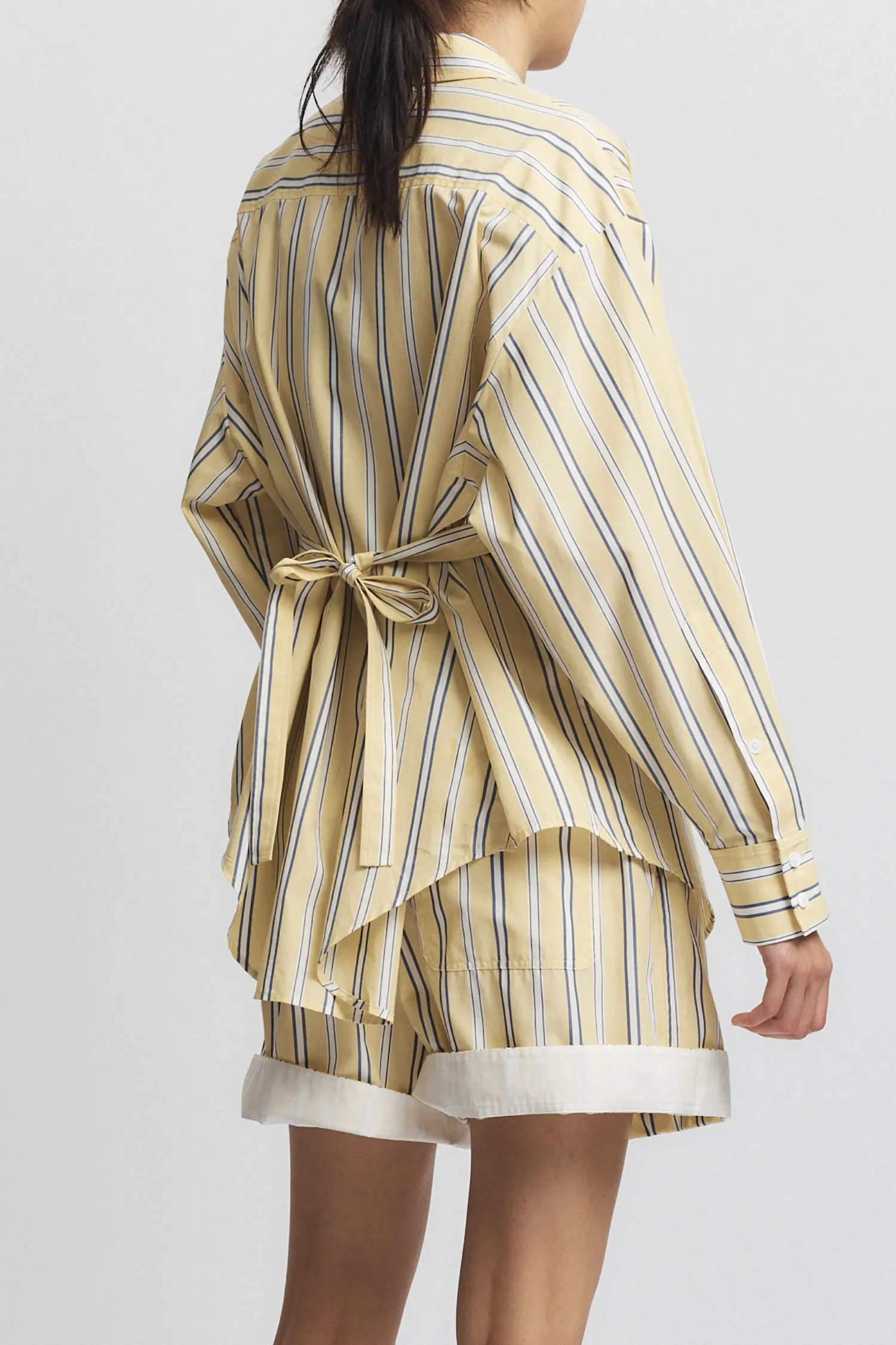 Lara Blouse, Canary Stripe