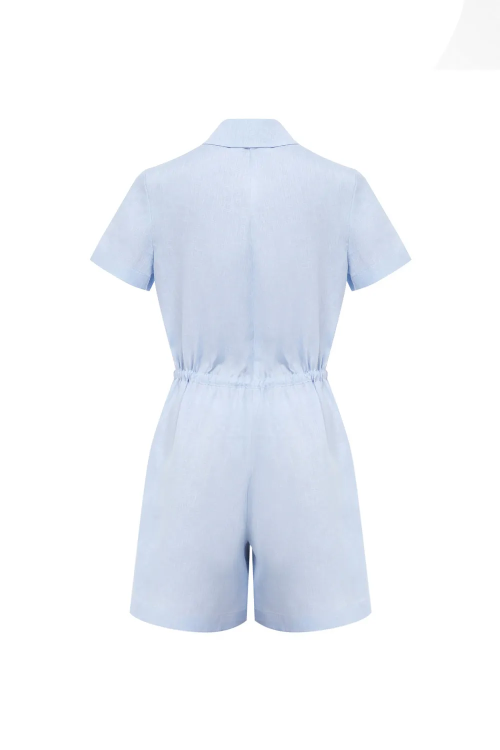 Linen Romper Sky Blue
