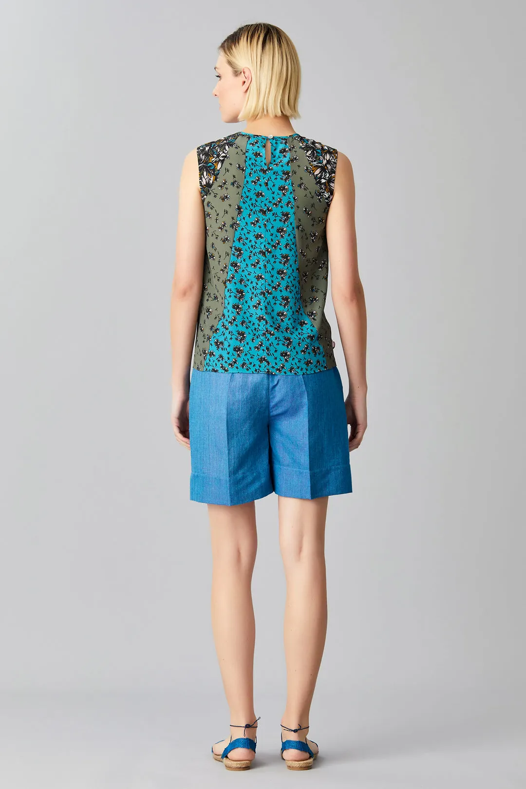 Mai Patched Ruffle Top
