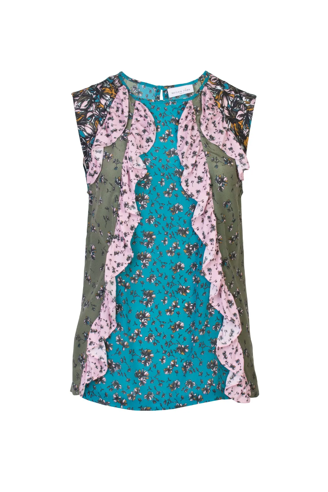 Mai Patched Ruffle Top
