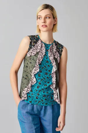 Mai Patched Ruffle Top