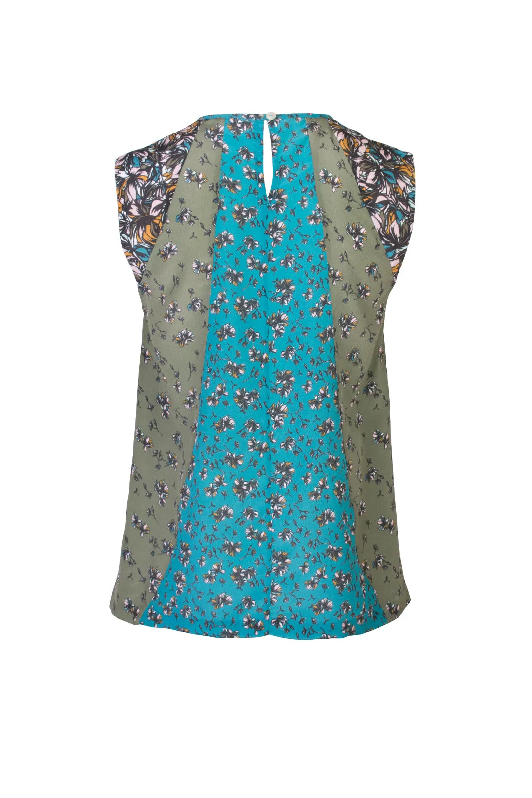 Mai Patched Ruffle Top