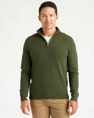 Mongolian Cashmere Quarter Zip Sweater