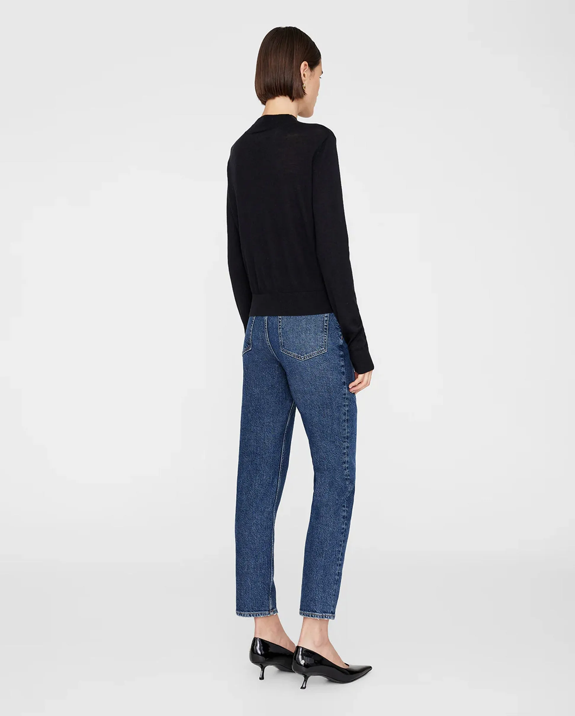 MONIQUE LONG SLEEVE SWEATER / BLACK
