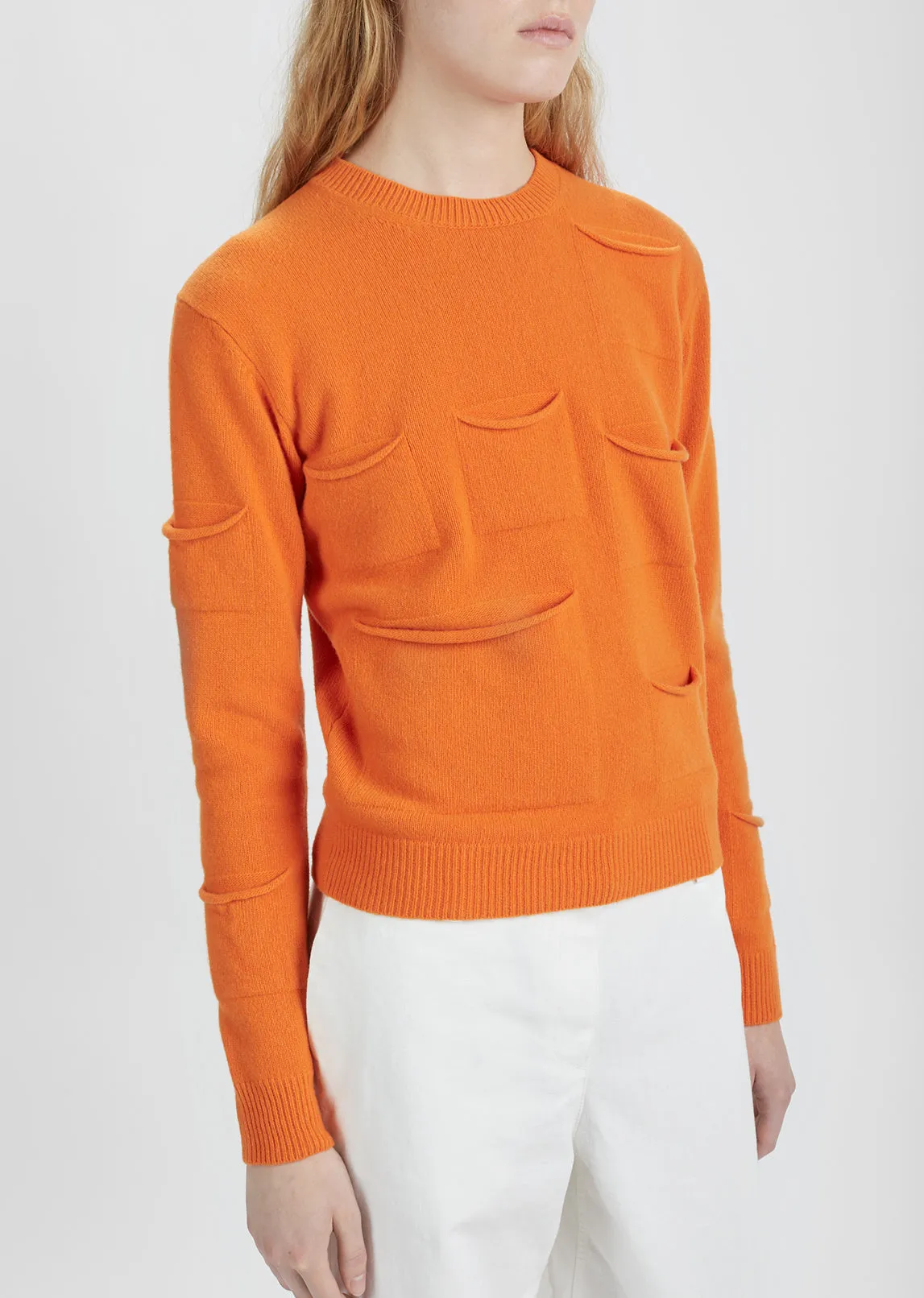 Multi Pocket Crewneck Sweater