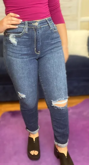 #P648 Margaret Boyfriend fit By Judy Blue Denim