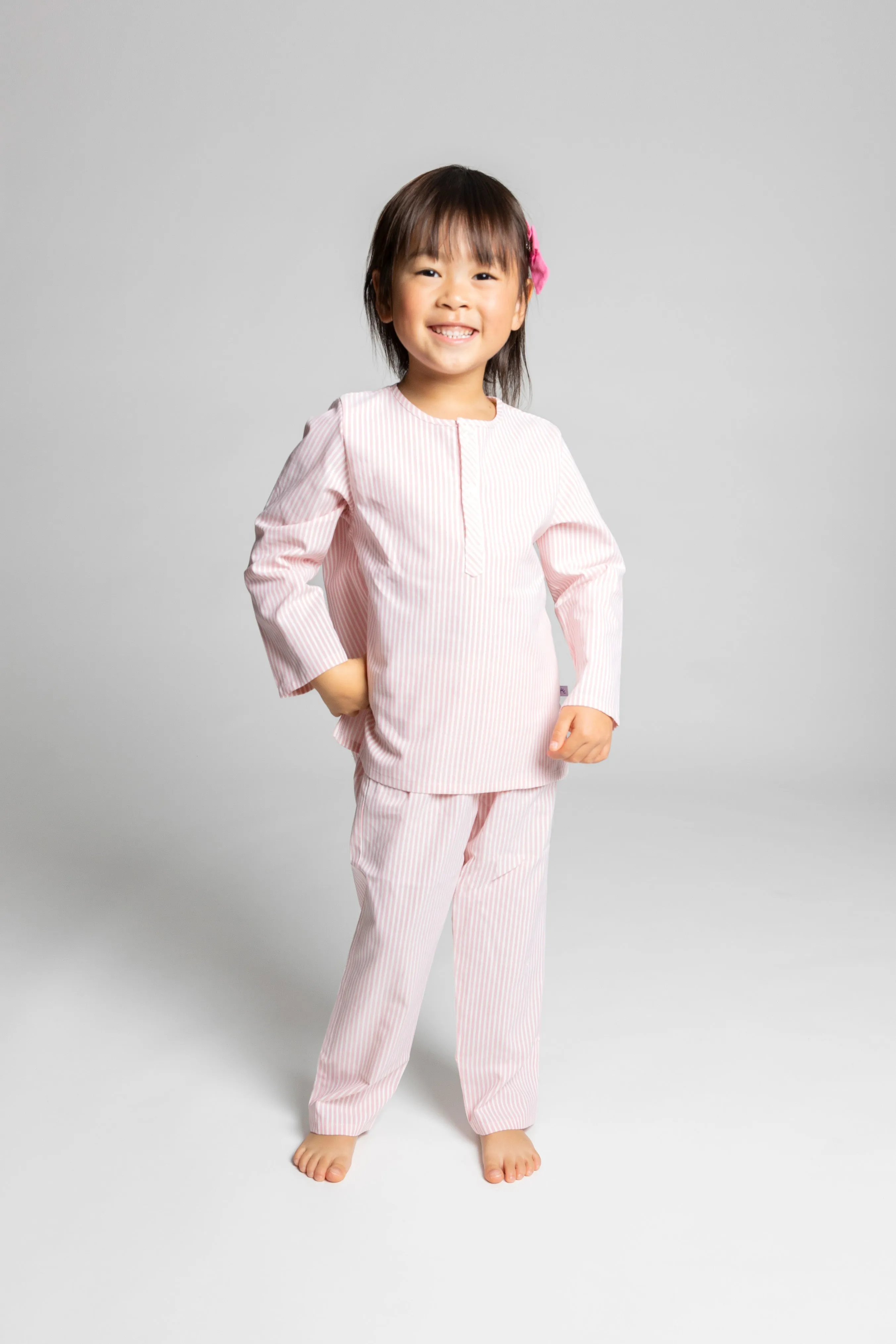 Pink Pinstripes Pajama Set