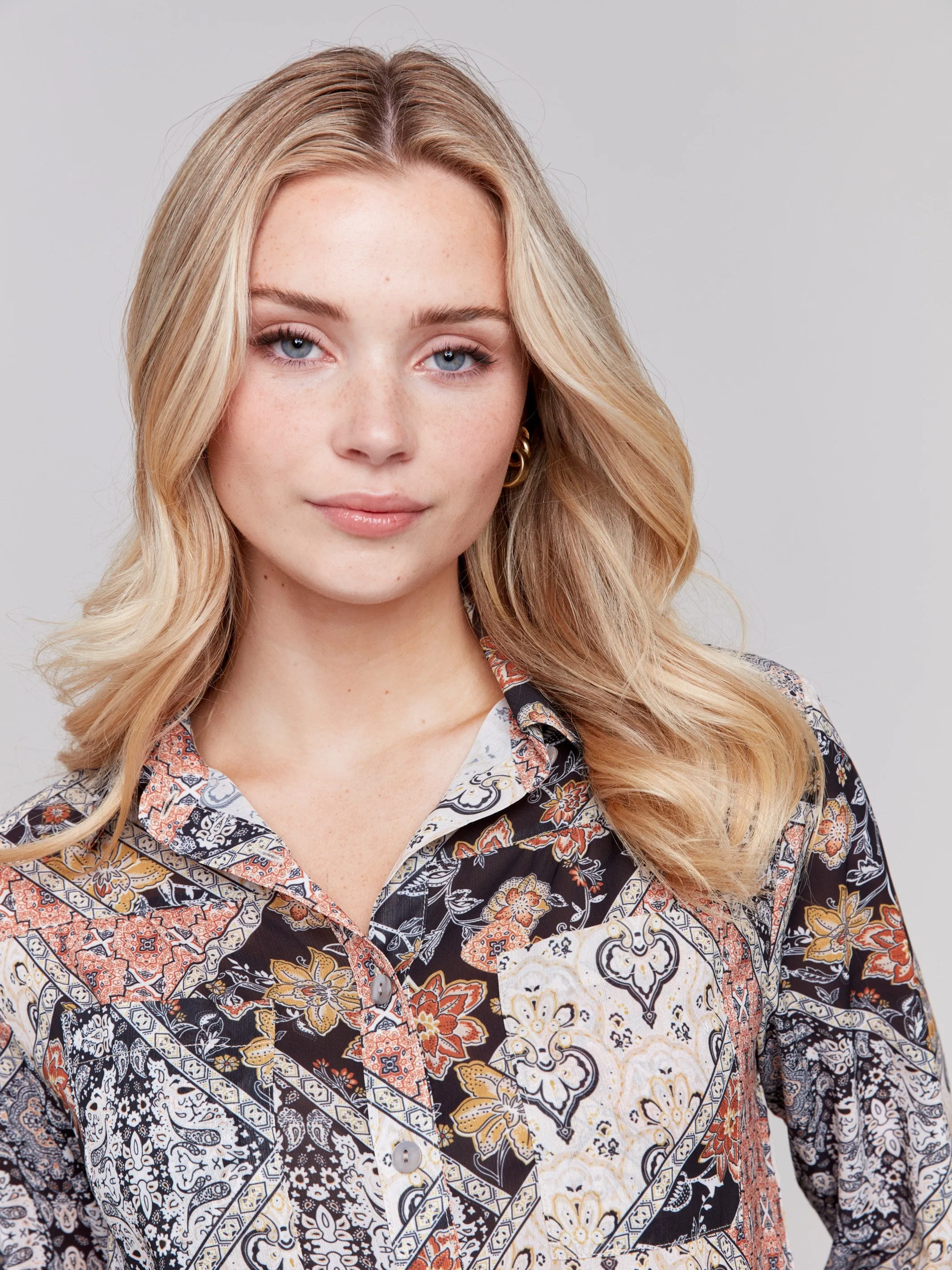 Printed Button - Paisley