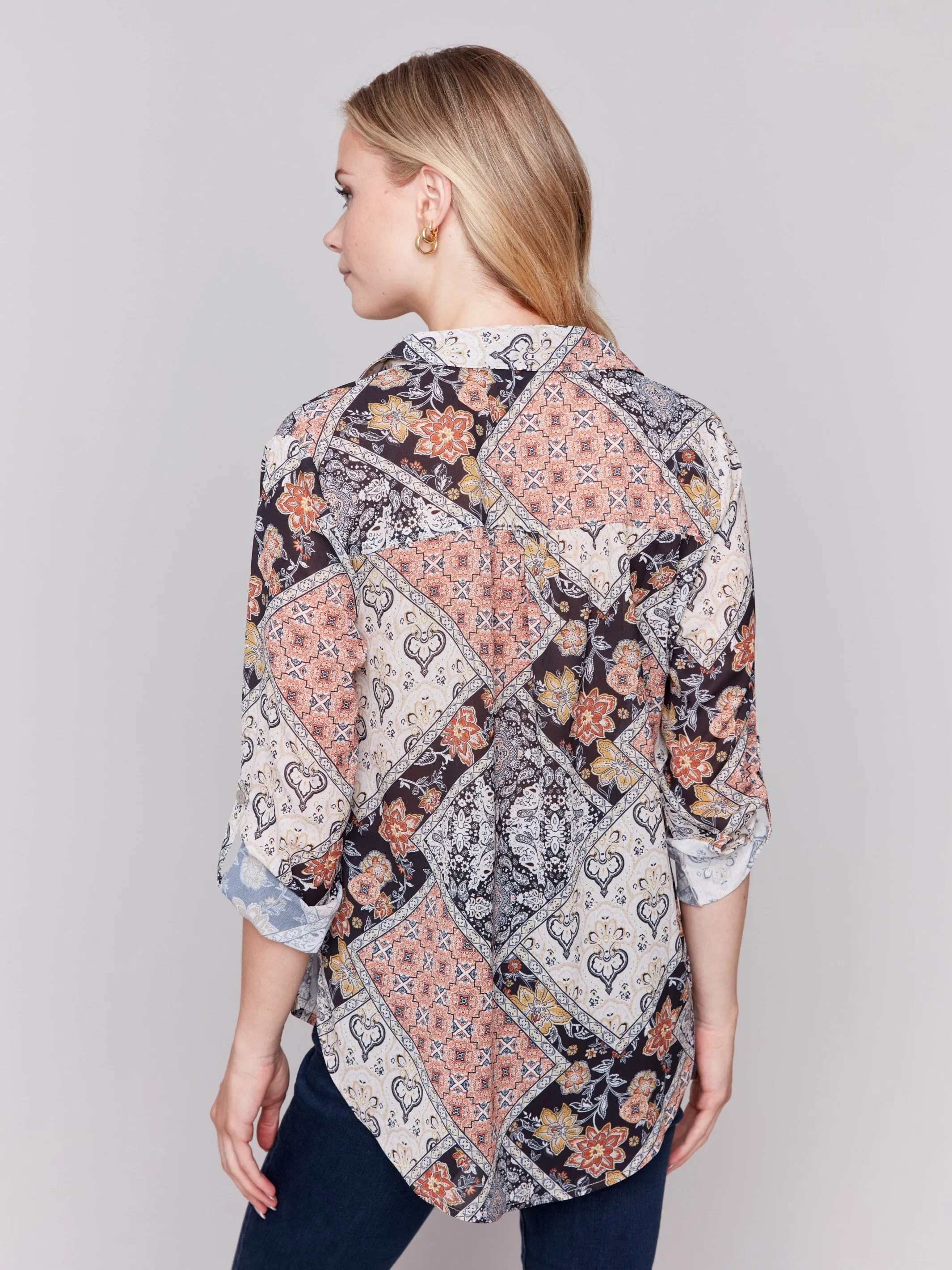 Printed Button - Paisley