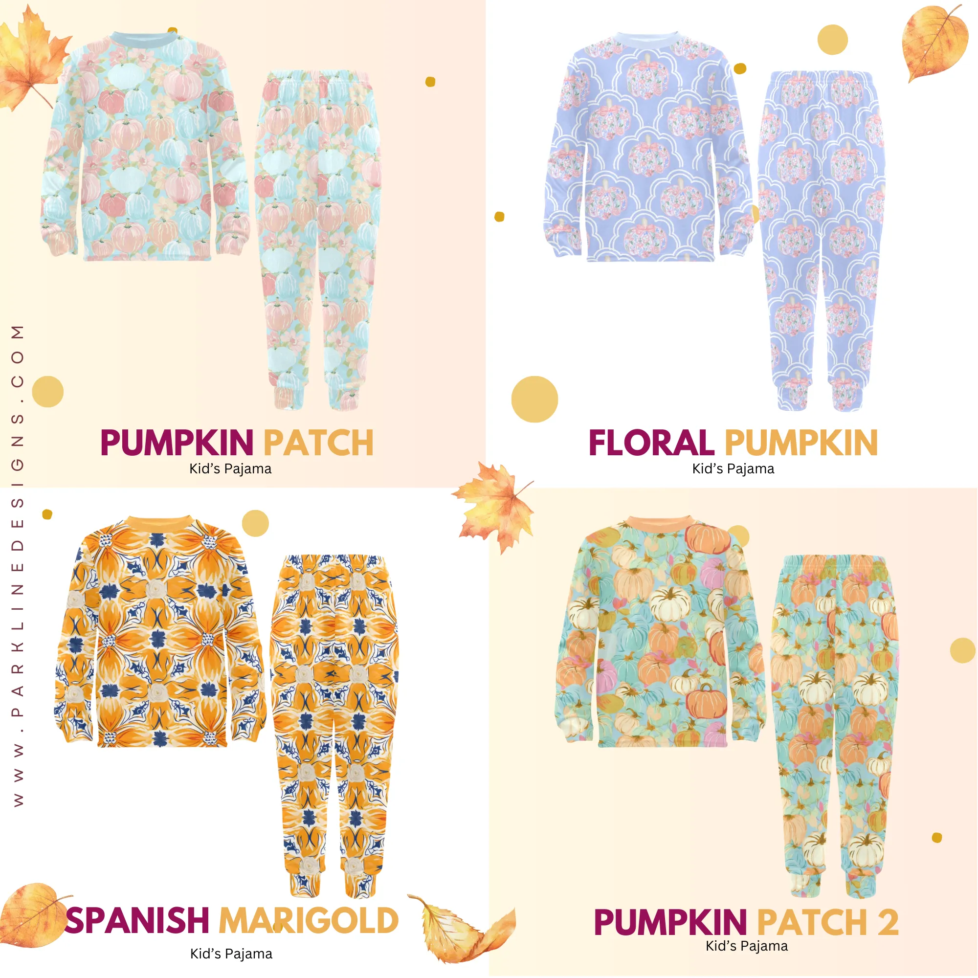 Pumpkin Patch | Pajama Set for Girls  | Whimsical & Cozy Sleepwear for Kids