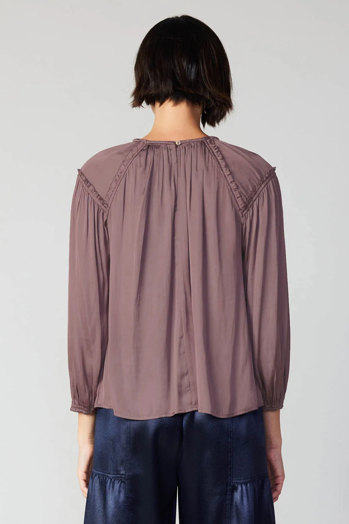 Round Neck Ruffled Top