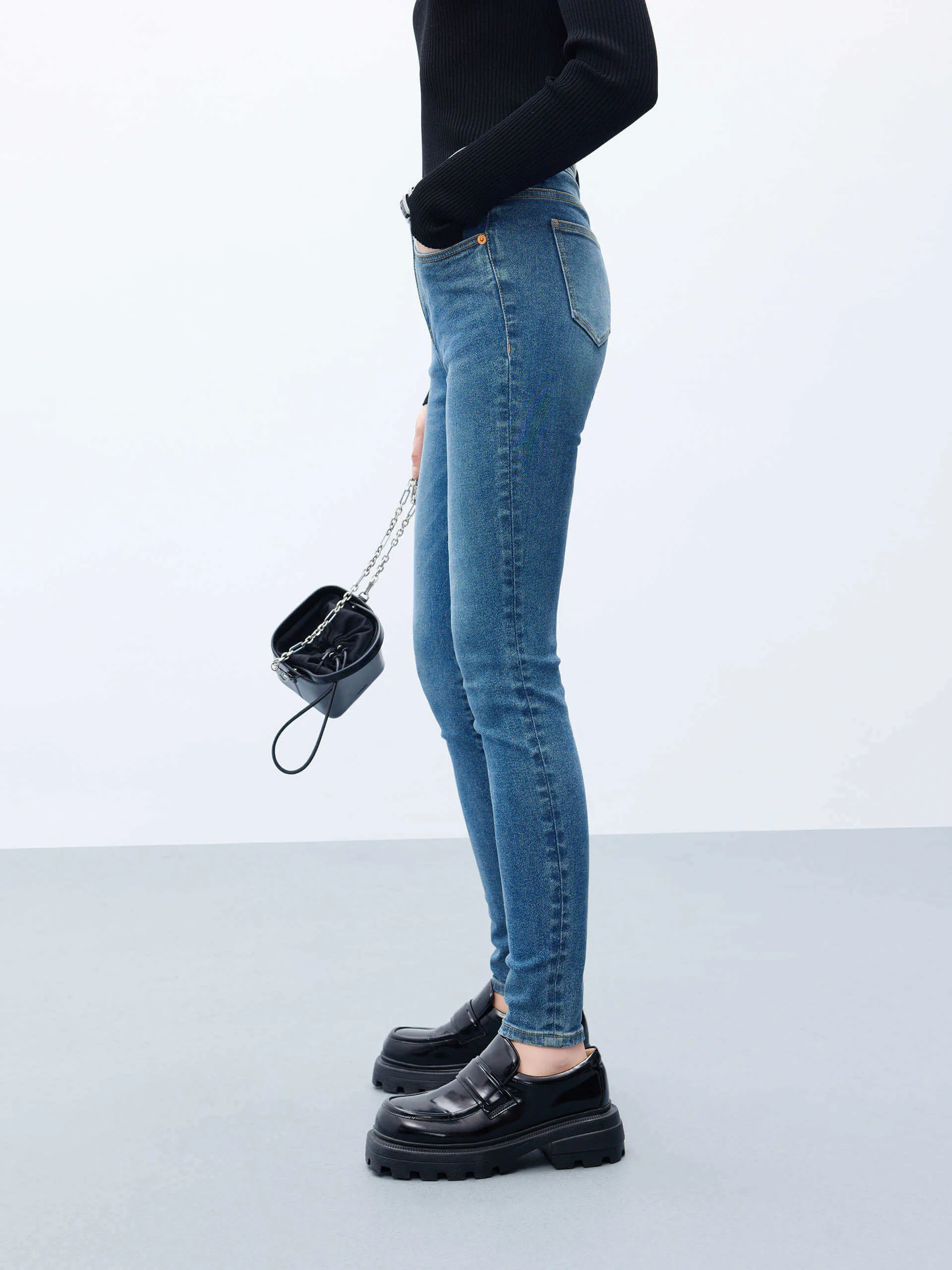 Skinny High Rise Jeans