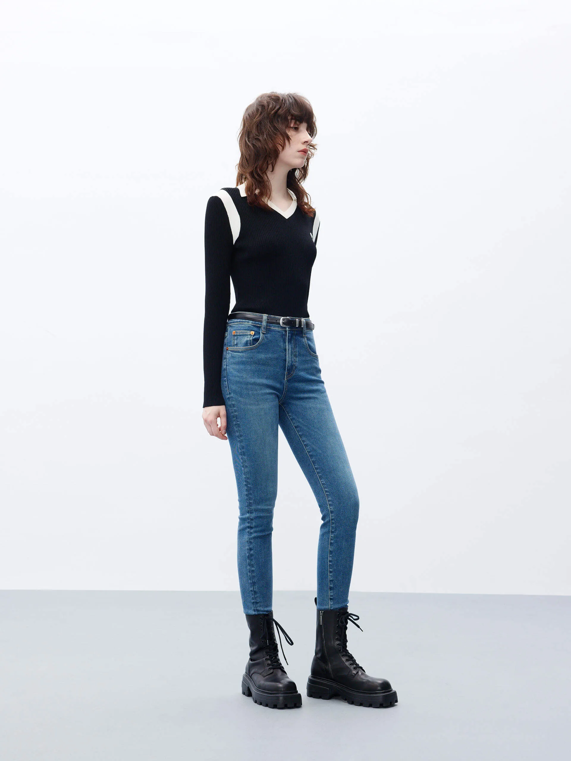 Skinny High Rise Jeans