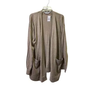 Sweater Cardigan Cashmere By Members Mark In Tan, Size:1X